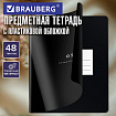 Тетрадь предметная BLACK MODE 48 л., пластиковая обложка, ОБЗР, клетка, подсказ, BRAUBERG, 405526
