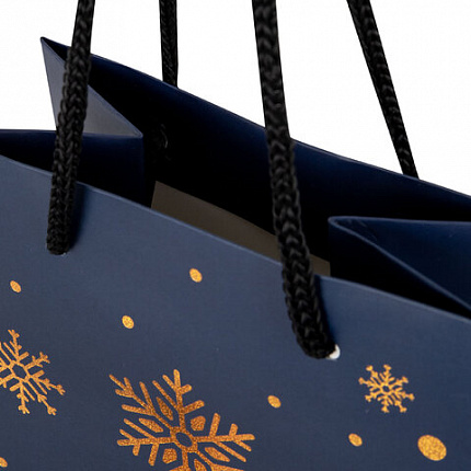 Пакет подарочный (1 шт.) новогодний, 13x9x36 см, "Bottle #2", голография, ассорти, ЗОЛОТАЯ СКАЗКА, 592429