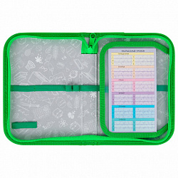 Пенал ПИФАГОР, 1 отделение, 1 откидная планка, полиэстер, 19х13 см, "Football match", 273476