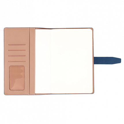 Ежедневник датированный 2025, А5, 143х218 мм, BRAUBERG "Journal", под кожу, застежка, держатель для ручки, органайзер, синий, 117379