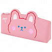 Пенал ЮНЛАНДИЯ ЮНИОР, 1 отделение, искусственная кожа, "Pink bear", 20х9х7 см, 273818