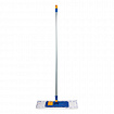 Швабра с флаундером 40 см, черенок 120 см, резьба 1,6 см, МОП микрофибра/абразив, карманы (ТИП К), LAIMA, 601461