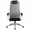 Кресло офисное BRABIX PREMIUM "Ultimate EX-800" хром, плотная двойная сетка Х2, черное/серое, 532912