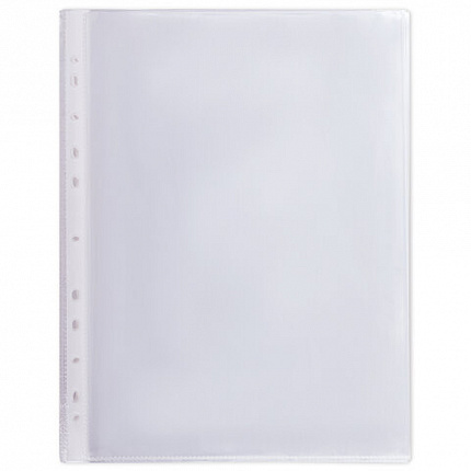 Папки-файлы перфорированные А4 BRAUBERG "EXTRA 1000", КОМПЛЕКТ 50 шт., гладкие, ПЛОТНЫЕ, 100 мкм, 229672