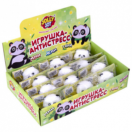 Игрушка-антистресс "ПАНДА", 6 см, дисплей, JOLLY JOT (ДЖОЛЛИ ДЖОТ), 665815