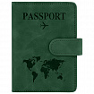 Обложка для паспорта и документов с защитой от считывания, 9 карманов, магнит, экокожа, зеленая, BRAUBERG, 238758