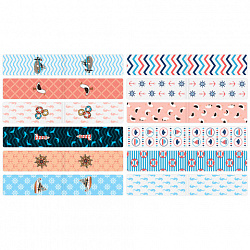 Закладки для книг МАГНИТНЫЕ, "SEA", набор 12 шт., 60x20 мм, BRAUBERG, 113174