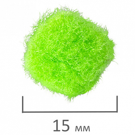 Помпоны для творчества, 5 цветов, 15 мм, 50 шт., ОСТРОВ СОКРОВИЩ, 661426