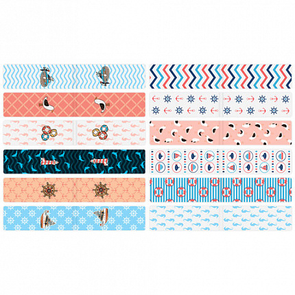 Закладки для книг МАГНИТНЫЕ, "SEA", набор 12 шт., 60x20 мм, BRAUBERG, 113174