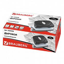 Дырокол BRAUBERG "Original", до 20 листов, черный, 222539