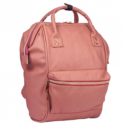 Рюкзак BRAUBERG CELEBRITY универсальный, экокожа, длинные ручки, коралловый, 34х23х15 см, 227078