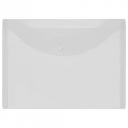 Папка-конверт с кнопкой МАЛОГО ФОРМАТА, А5, BRAUBERG "UNIVERSAL", прозрачная, 0,15 мм, 273065