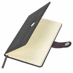 Еженедельник датированный 2026 А5 145х215 мм, BRAUBERG "Augustus", под кожу, черный, 117161