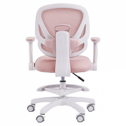 Кресло детское с подставкой для ног BRABIX KIDS "MG-220", сетка/ткань TW, розовое, 533314