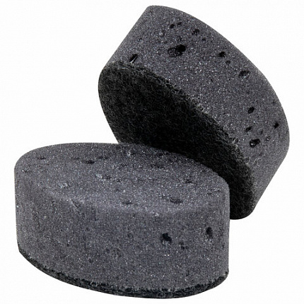 Губки для посуды 9,5х6,5х3,2 см, КОМПЛЕКТ 6 шт., OVAL BLACK, КРУПНОПОРИСТЫЙ поролон с абразивным слоем, LAIMA, 608649