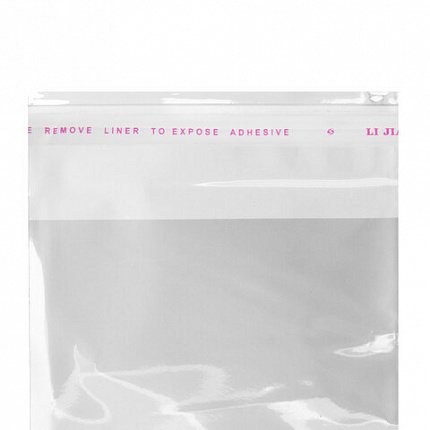 Пакеты БОПП с клеевым клапаном, КОМПЛЕКТ 100 штук, 25х35 + 4 см, 30 мкм, с усиленным швом, BRAUBERG, 700409