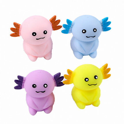 Игрушка-антистресс "АКСОЛОТЛЬ", 8 см, ассорти, 4 цвета, дисплей, JOLLY JOT (ДЖОЛЛИ ДЖОТ), 665806