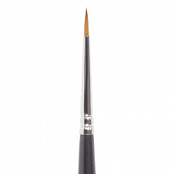 Кисть художественная профессиональная BRAUBERG ART CLASSIC, синтетика мягкая под колонок, круглая, № 00, короткая ручка, 200684