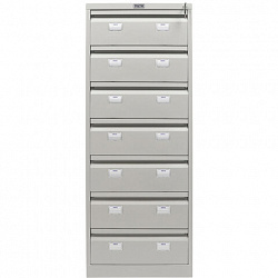 Шкаф картотечный ПРАКТИК "AFC-07", 1327х515х631мм, 7 ящиков под формат А5 (210х149 мм), формат папок Foolscap или A4 (БЕЗ ПАПОК)