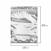Пакеты дой-пак с замком ZIP LOCK, металлизированная + прозрачная стенка, 120х200 + 40 мм, КОМПЛЕКТ 100 штук, 70 мкм, BRAUBERG, 700683