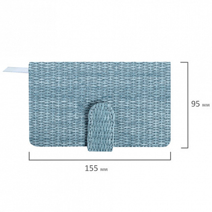 Еженедельник датированный 2026 МАЛЫЙ ФОРМАТ 95х155 мм, А6, BRAUBERG "Augustus", под кожу, голубой, 117185
