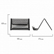 Подставка для визиток настольная BRAUBERG "Germanium", металлическая, 43х95х71 мм, черная, 231942