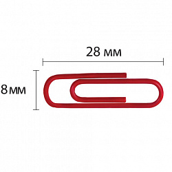 Скрепки BRAUBERG, 28 мм, цветные, 100 шт., в картонной коробке, Россия, 220555