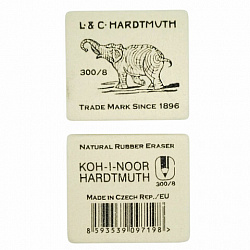 Ластик KOH-I-NOOR "Слон" 300/08, 54х48х16 мм, белый, прямоугольный, натуральный каучук, 0300008005KDRU