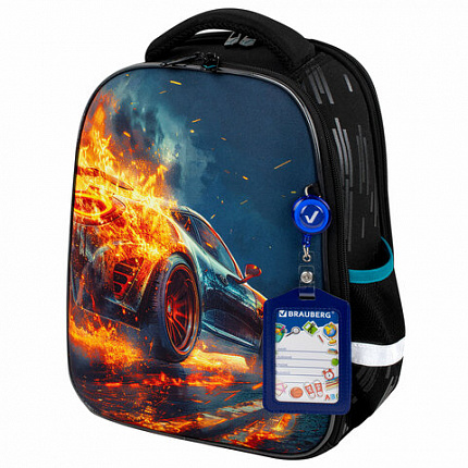 Ранец BRAUBERG FIT, 2 отделения, Speed increase, 38х27х14 см, 273109