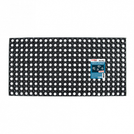 Коврик входной резиновый грязесборный ячеистый, 50х100 см, толщина 16 мм, LAIMA EXPERT, 607811