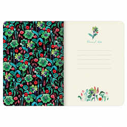 Тетрадь-скетчбук 60 л. обложка SoftTouch, бежевая бумага 70 г/м2, сшивка, В5 (179х250 мм), ЯГОДЫ, BRAUBERG, 403831