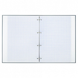 Тетрадь на кольцах БОЛЬШАЯ А4, 220х305 мм, 100 л., твердый картон, клетка, BRAUBERG, "Rhythm", 405407
