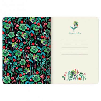 Тетрадь-скетчбук 60 л. обложка SoftTouch, бежевая бумага 70 г/м2, сшивка, В5 (179х250 мм), ЯГОДЫ, BRAUBERG, 403831