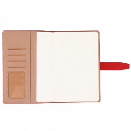 Ежедневник датированный 2026, А5, 143х218 мм, BRAUBERG "Journal", под кожу, застежка, держатель для ручки, органайзер, красный, 117380