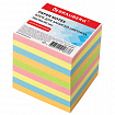 Блок для записей непроклеенный, 9х9х9 см, плотность 80 г/м2, цветной, BRAUBERG, 122341