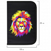 Пенал BRAUBERG с наполнением, 1 отделение, 1 откидная планка, 24 предмета, 21х14 см, "Colorful lion", 270725