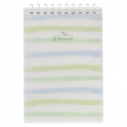 Блокнот МАЛЫЙ ФОРМАТ А6, 80 л., мягкий гребень, пластик, фольга, клетка, HATBER, NATURAL LINES, 090246, 80Б6A1мс_33481