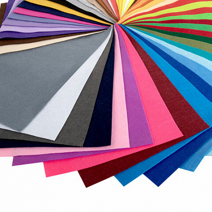 Фетр мягкий А4, 1 мм, 50 листов, 50 цветов, плотность 160 г/м2, ОСТРОВ СОКРОВИЩ, 665473