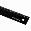 Линейка пластиковая 20 см, BRAUBERG, черная, 210829