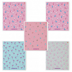 Тетрадь А5 48 л. АЛЬТ скоба, клетка, Soft Touch, фольга, "ЗЕФИРНОЕ НАСТРОЕНИЕ", 7-48-569