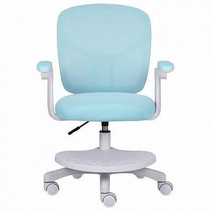 Кресло детское с подставкой для ног BRABIX "Toy MG-205", сетка/ткань TW, голубое, 533152