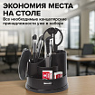 Канцелярский набор BRAUBERG "Рапсодия", 10 предметов, вращающаяся конструкция, черный, 236953