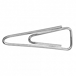 Скрепки большие 50 мм, ОФИСМАГ, никелированные, треугольные, 50 шт., в картонной коробке, 222093