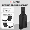 Рюкзак однолямочный HEIKKI FEATURE (ХЕЙКИ), кодовый замок, USB-порт, черный, 32x16x6 см, 273900