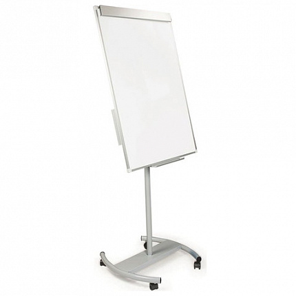 Доска-флипчарт магнитно-маркерная (70х100 см), передвижная, ГАРАНТИЯ 10 ЛЕТ, РОССИЯ, BRAUBERG Стандарт, 235527