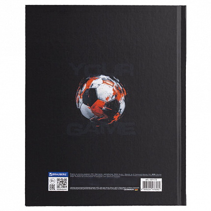 Дневник 1-11 класс 40 л., твердый, BRAUBERG, матовая ламинация, "Футбол", 107173