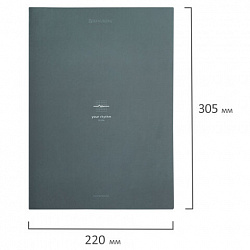 Тетрадь на кольцах БОЛЬШАЯ А4, 220х305 мм, 100 л., твердый картон, клетка, BRAUBERG, "Rhythm", 405407