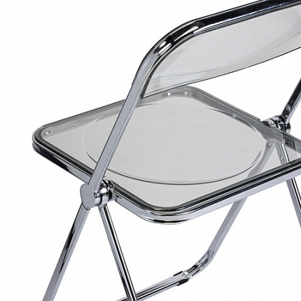 Стул складной прозрачный тонированный BRABIX "Glam CF-020", хромированный каркас, пластик, 533247