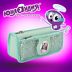 Пенал мягкий ЮНЛАНДИЯ, 2 отделения, полиэстер, "Kitty", мятный, 21х6х9 см, 270262