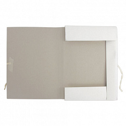 Папка для бумаг с завязками картонная мелованная BRAUBERG, 440 г/м2, до 200 листов, 110925